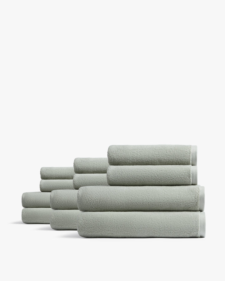 6+6 Organic Plush Bath Bundle - Sage