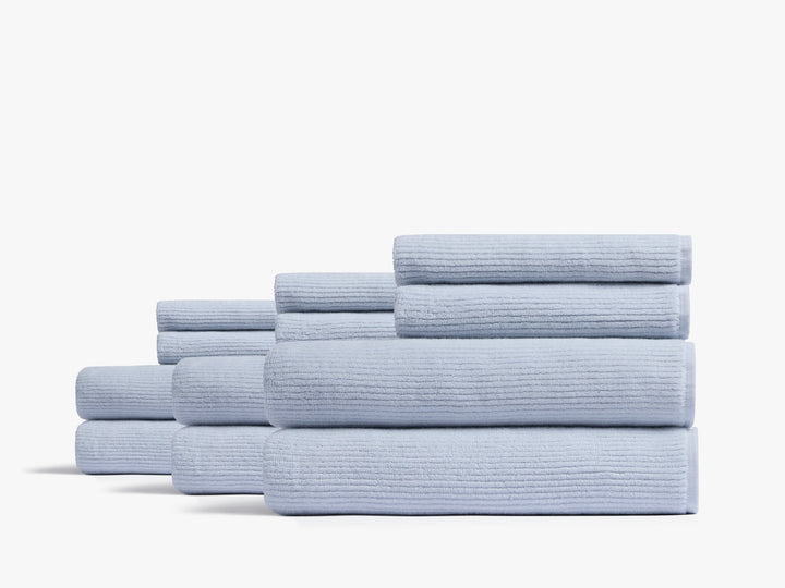 6+6 Soft Rib Bath Bundle - Lagoon