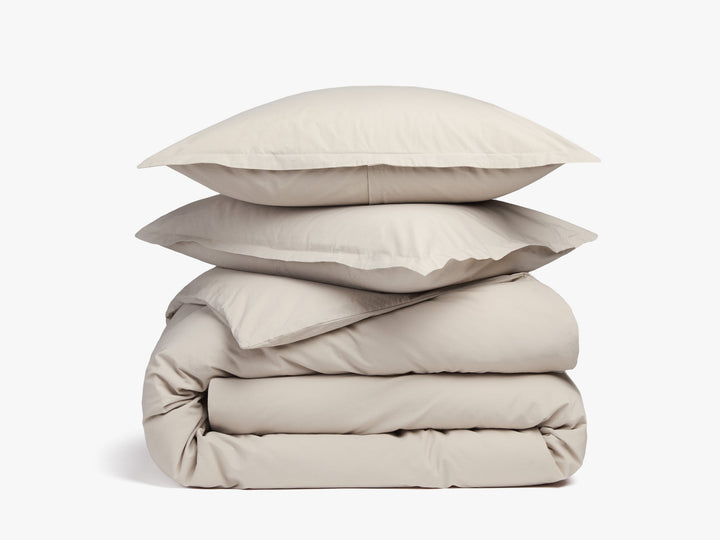 Brushed Cotton Duvet Cover Set - Bone K/CK