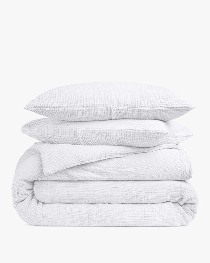 Cloud Cotton Duvet Cover Set (White)