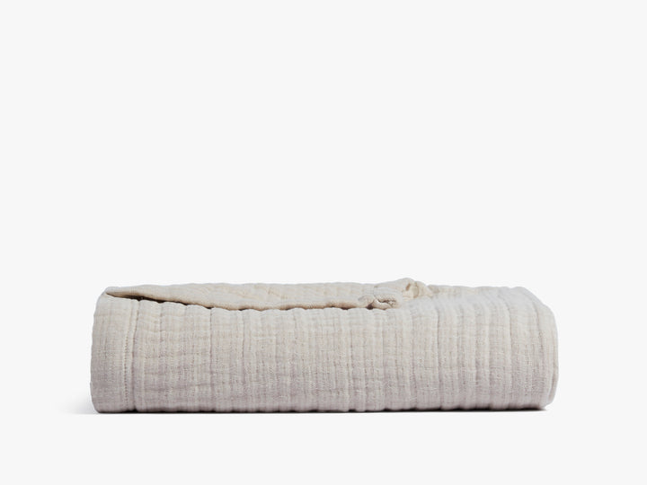 Cloud Linen Gauze Throw (Bone)