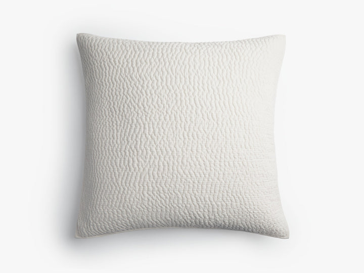 Hand Stitched Cotton Euro Sham (Cream)