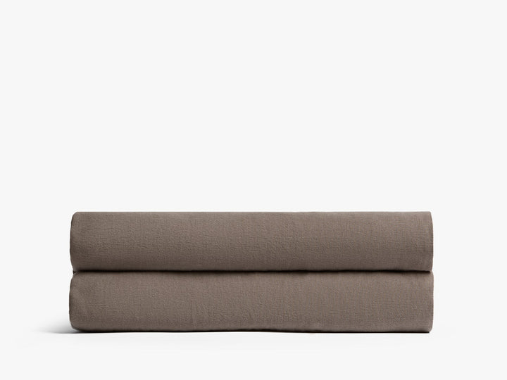 Linen Tencel Fitted Sheet (Warm Grey)