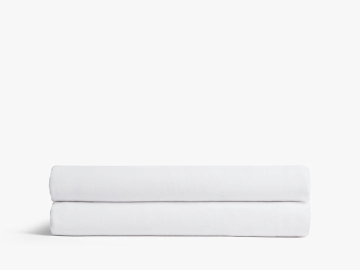 Linen Tencel Fitted Sheet (White)