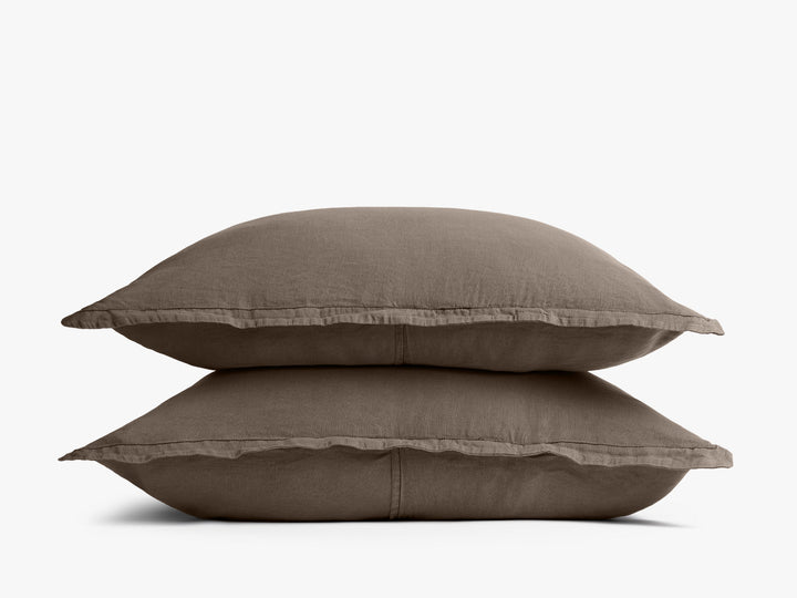 Linen Tencel Sham Set (Warm Grey)