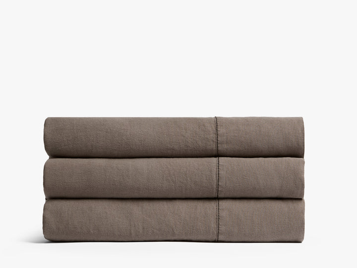 Linen Tencel Top Sheet (Warm Grey)