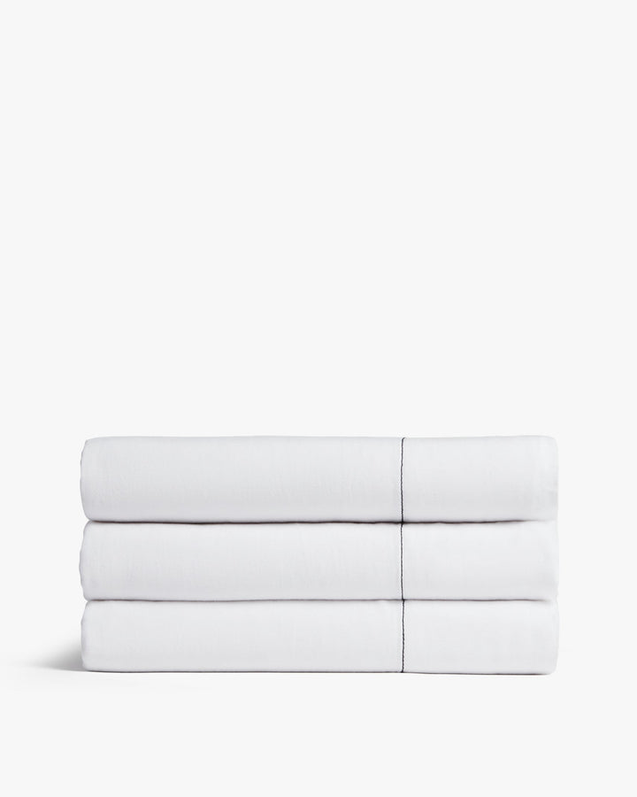 Linen Tencel Top Sheet (White)