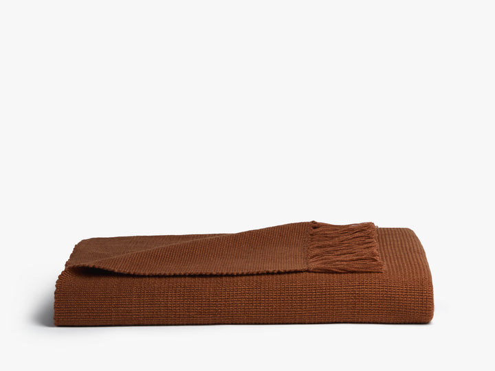 Highland Wool Throw (Brick)