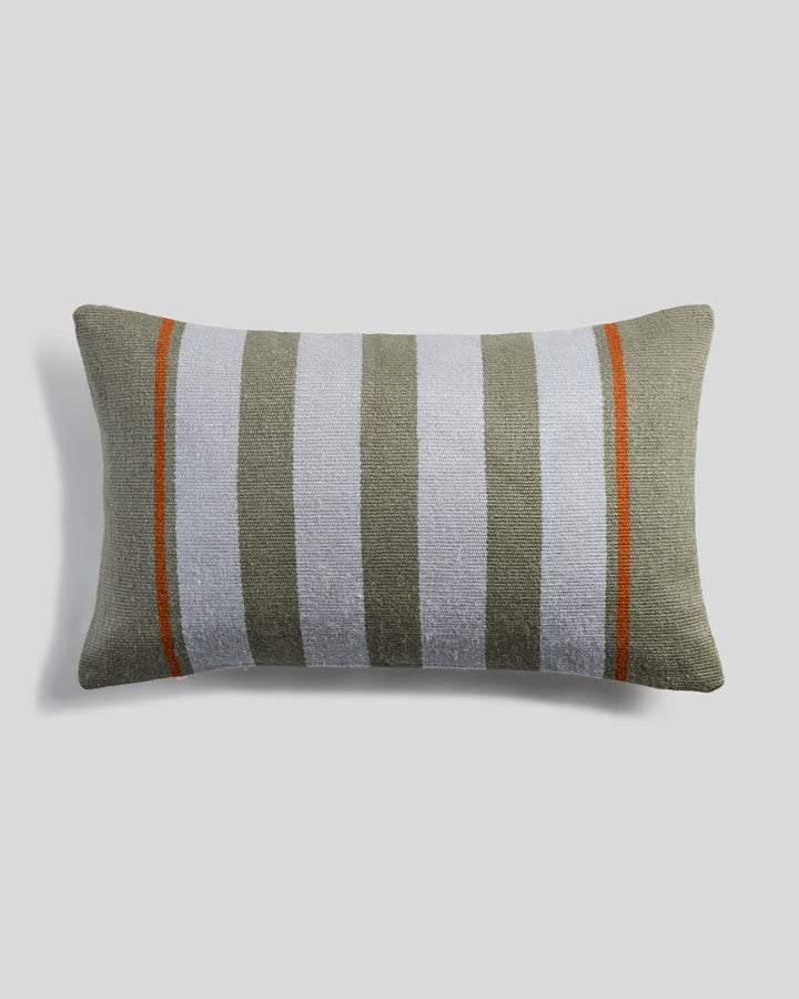 Kilim Mini Lumbar Pillow Cover (Moss and Sky)