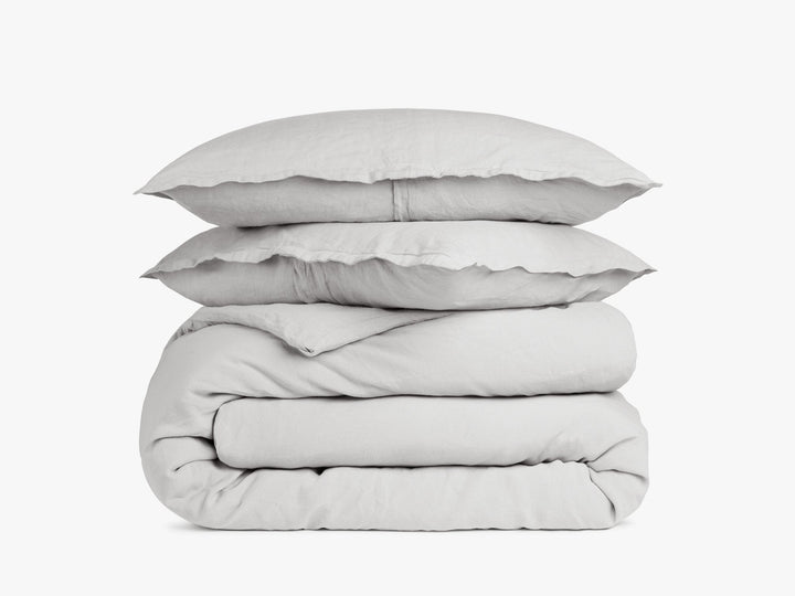 Linen Duvet Cover Set - Fog F/Q
