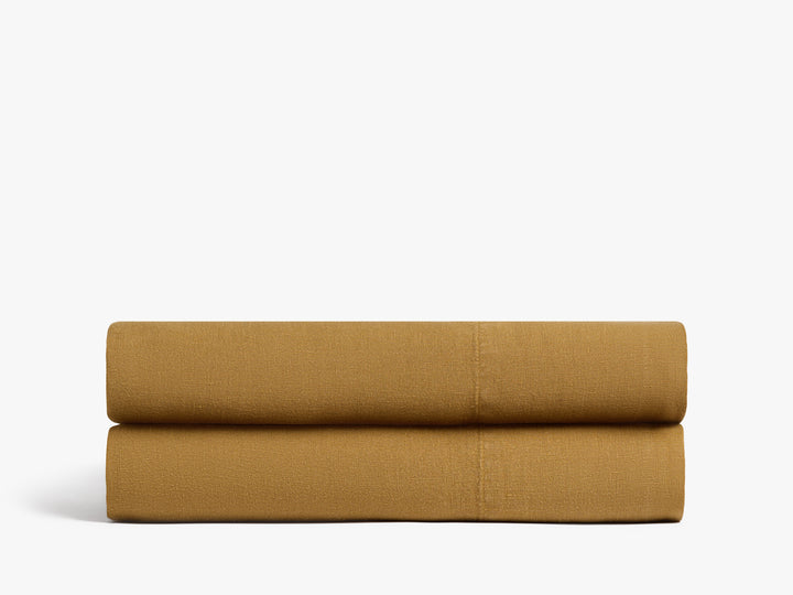 Linen Fitted Sheet (Honey)