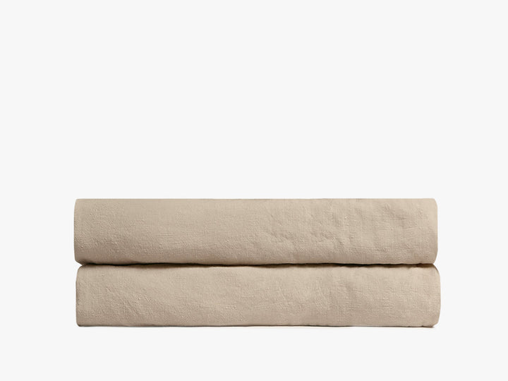 Linen Fitted Sheet (Toast)