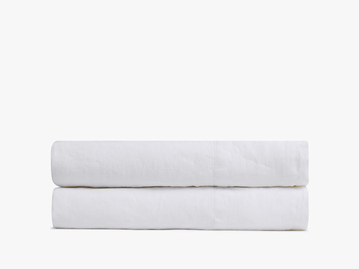 Linen Fitted Sheet (White)