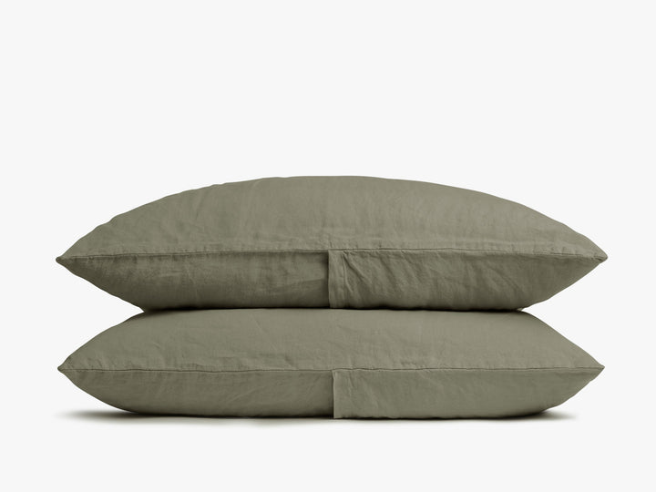 Linen Pillowcase Set (Moss)