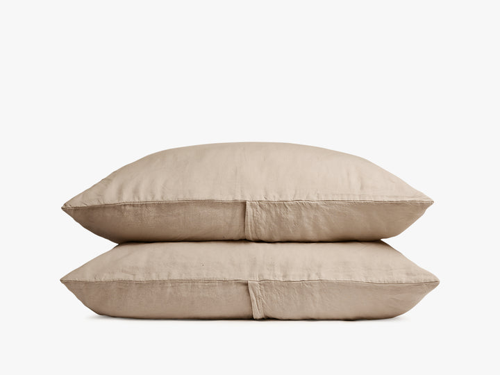 Linen Pillowcase Set (Toast)