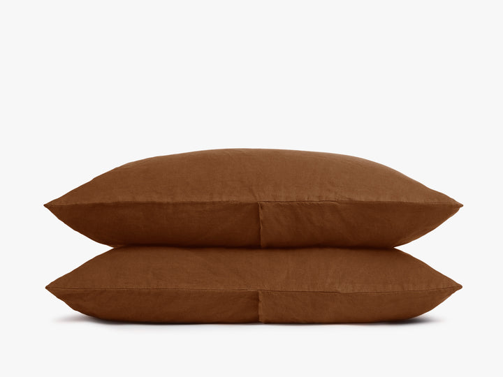 Linen Pillowcase Set (Tobacco)