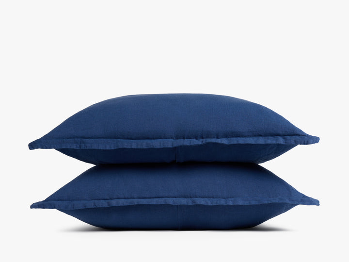 Linen Sham Set (Cobalt)