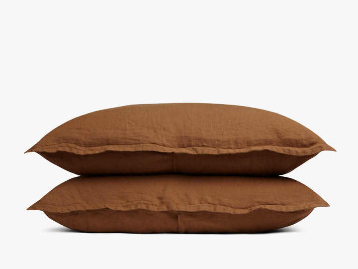 Linen Sham Set (Tobacco)