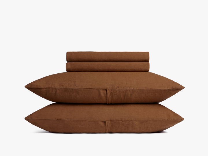 Linen Sheet Set - Tobacco F/Q