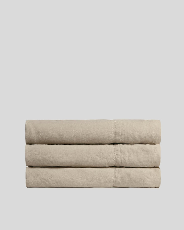 Linen Top Sheet - Toast