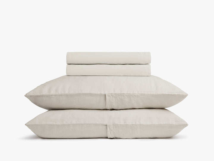 Linen Sheet Set - Bone F/Q