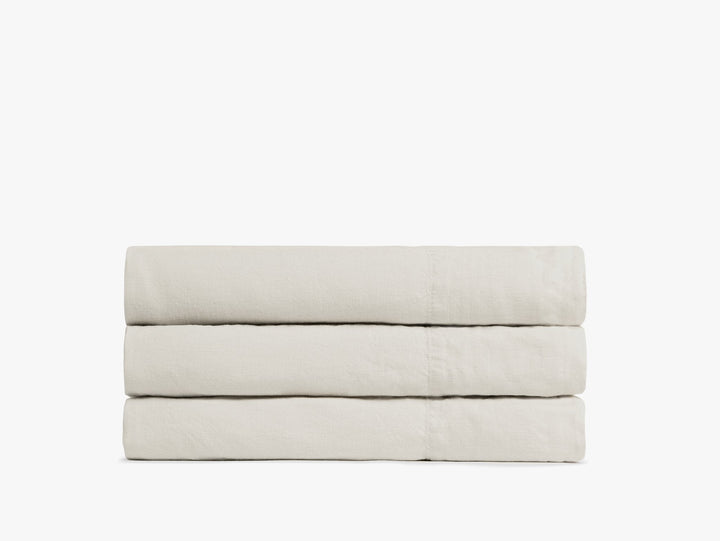 Linen Top Sheet - Bone