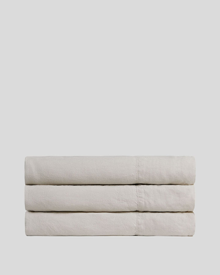Linen Top Sheet - Bone