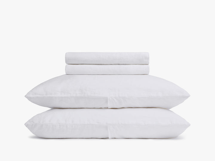 Linen Sheet Set - White F/Q