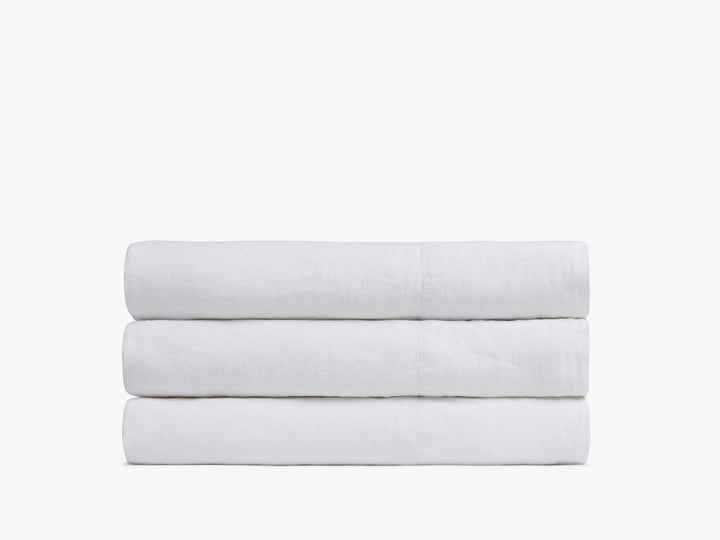 Linen Top Sheet - White