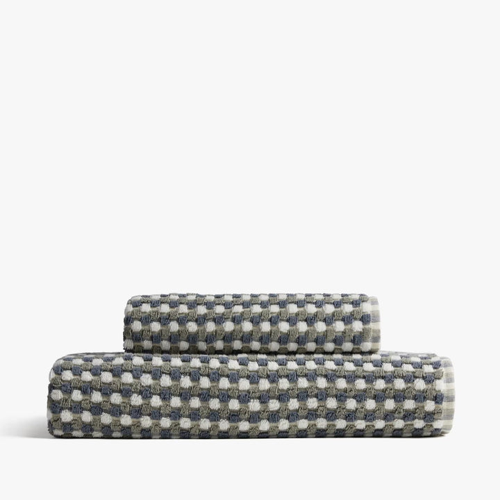 Organic Cotton Mosaic Towels (Moss and Dusk)