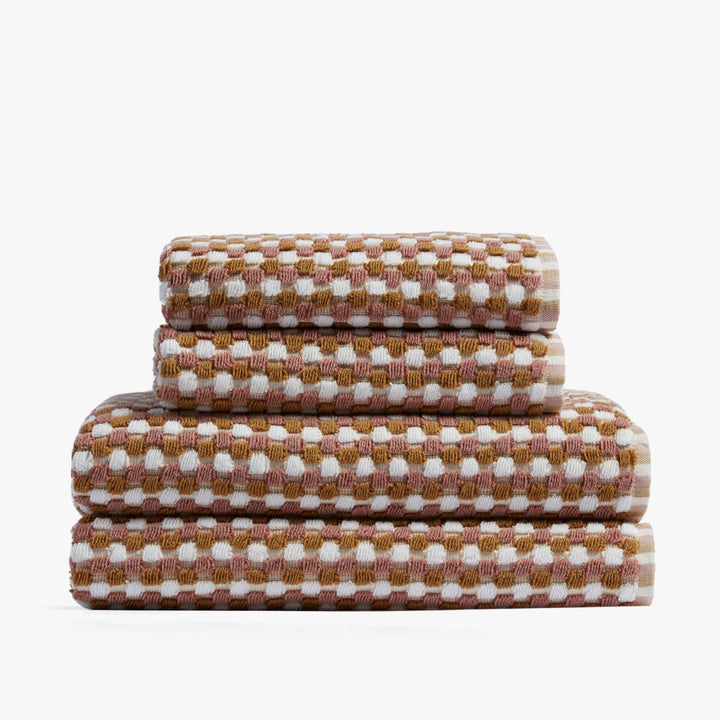 2+2 Organic Mosaic Bath Bundle - Ochre and Clay