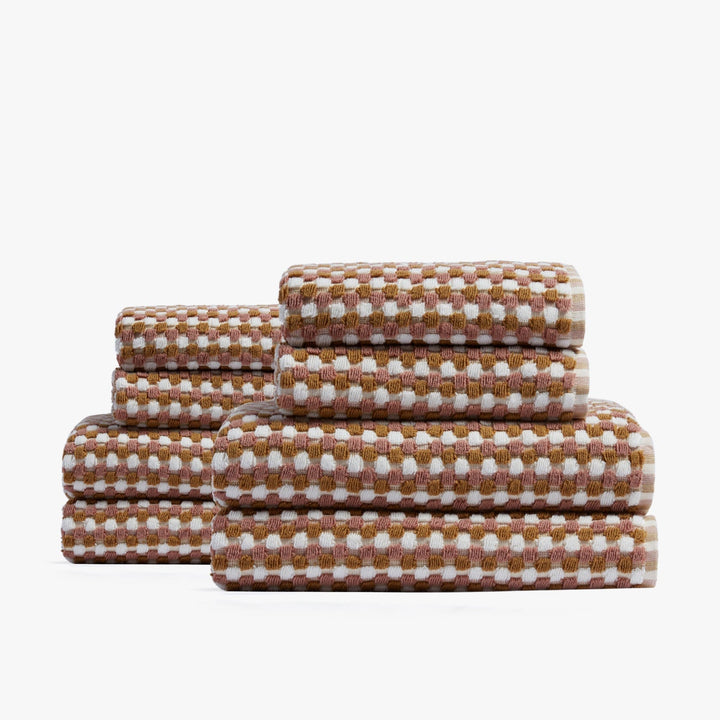 4+4 Organic Mosaic Bath Bundle - Ochre and Clay