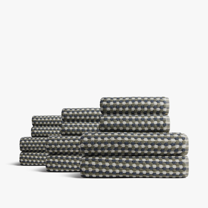 6+6 Organic Mosaic Bath Bundle - Moss and Dusk