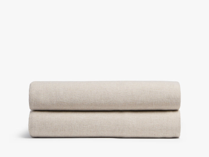 Flannel Fitted Sheet (Bone)