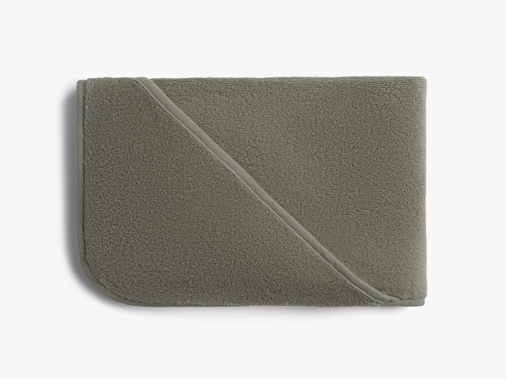 Organic Hooded Baby Towel (Moss)