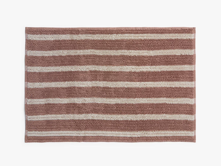 Organic Resort Stripe Tub Mat (Adobe with Butter)