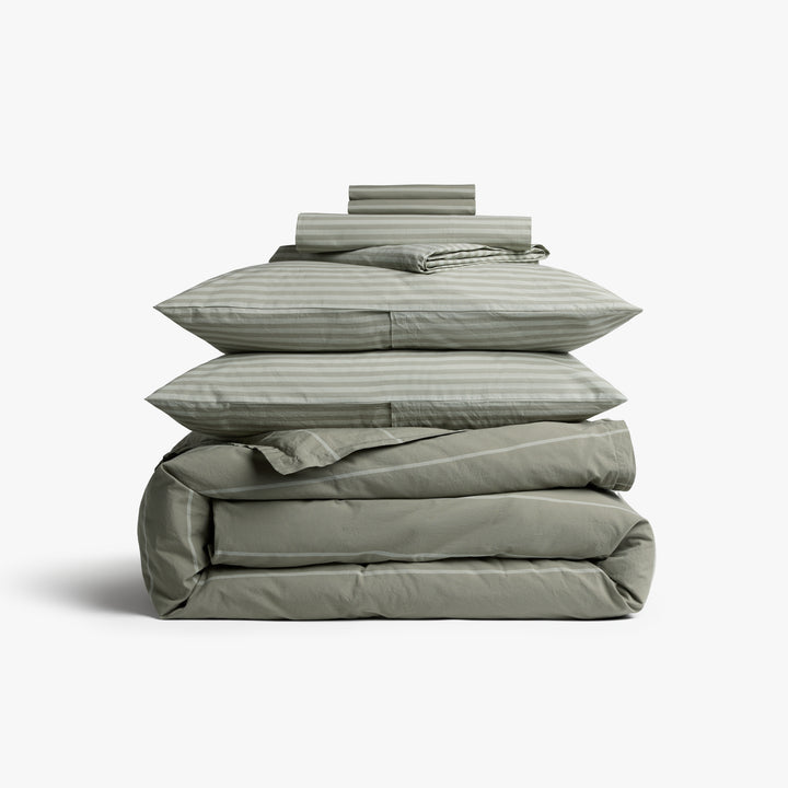 Percale Bundle - Moss Stripe F/Q
