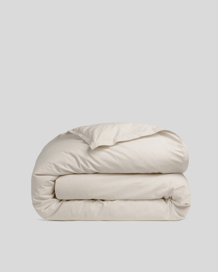 Percale Duvet Cover (Bone)