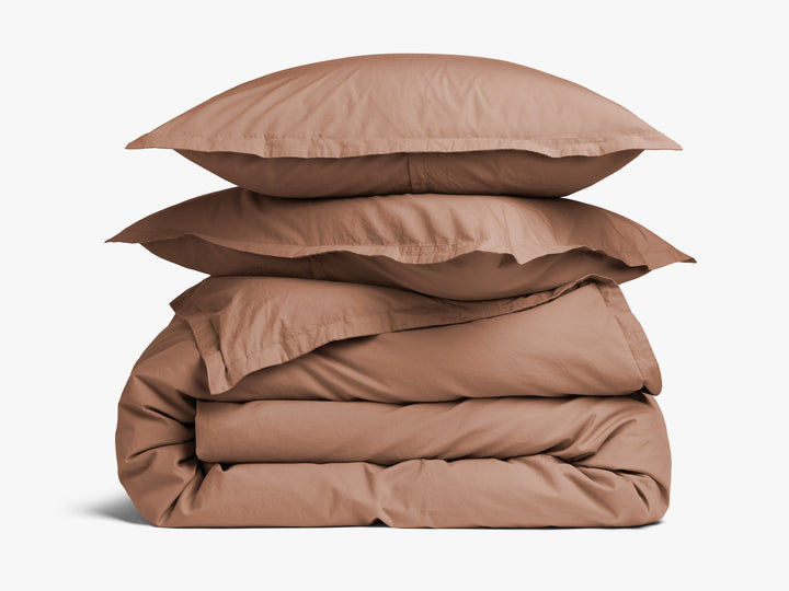 Percale Duvet Cover Set - Adobe F/Q