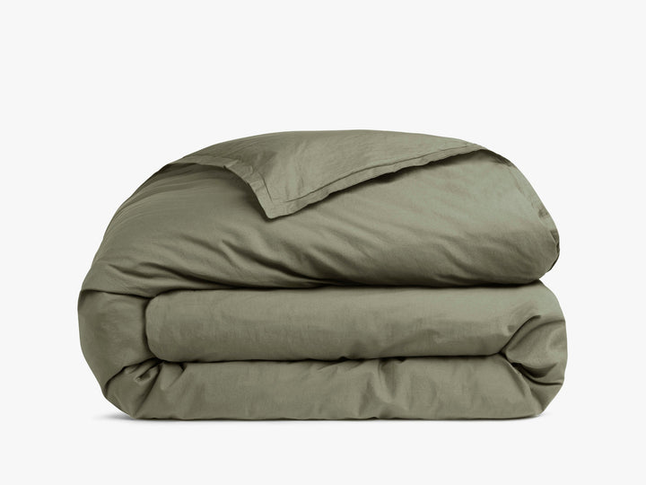 Percale Duvet Cover (Moss)