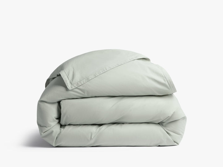 Percale Duvet Cover (Sage)