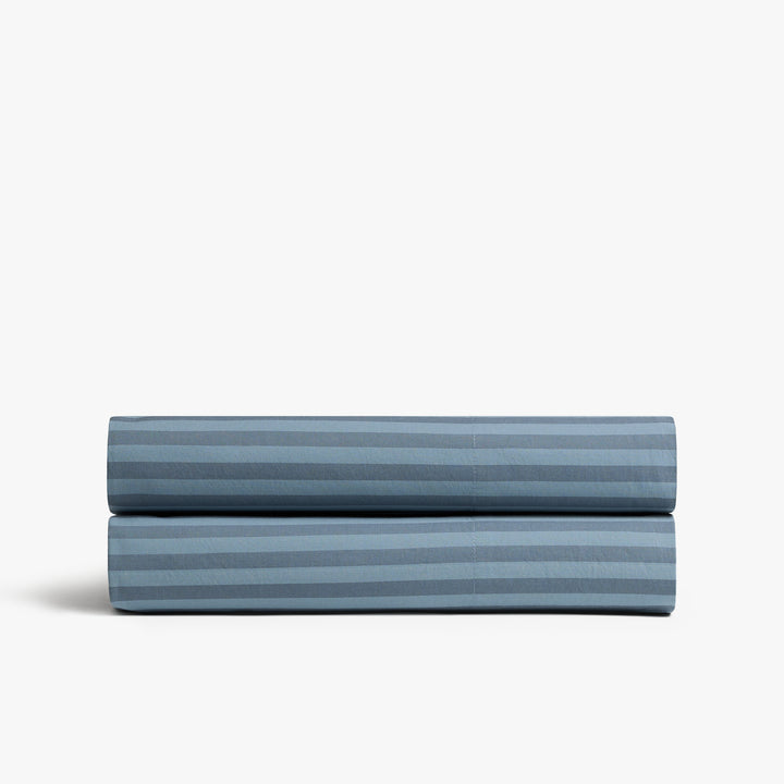 Percale Fitted Sheet (Dusk Stripe)