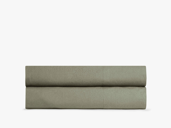 Percale Fitted Sheet (Moss)