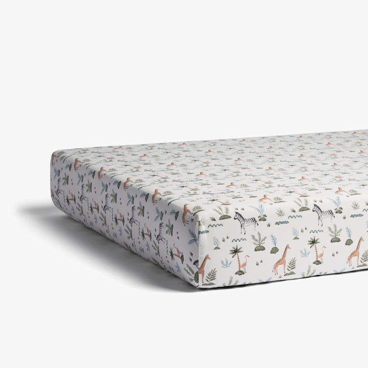 Percale Crib Sheet (Animal Print)