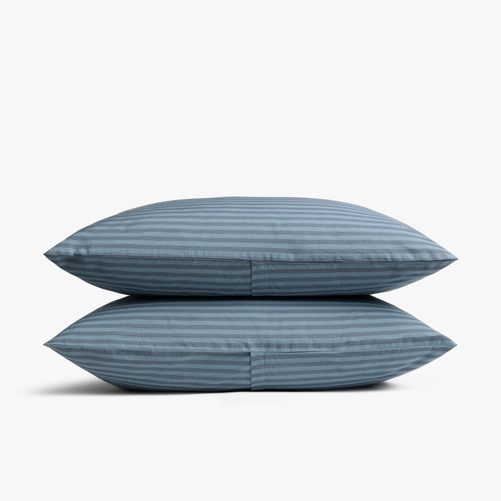 Percale Pillowcase Set (Dusk Stripe)