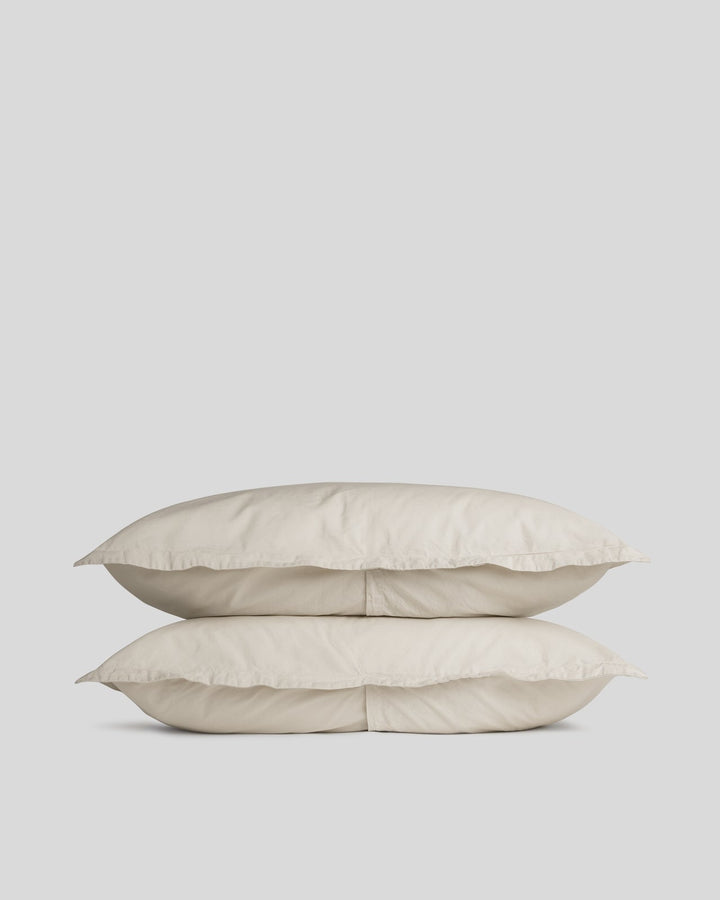 Percale Sham Set (Bone)
