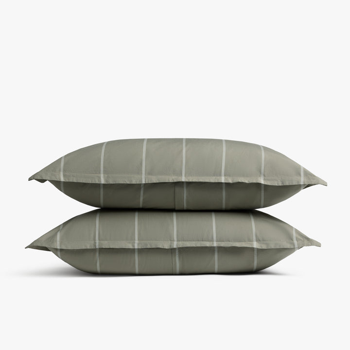 Percale Sham Set (Moss Stripe)