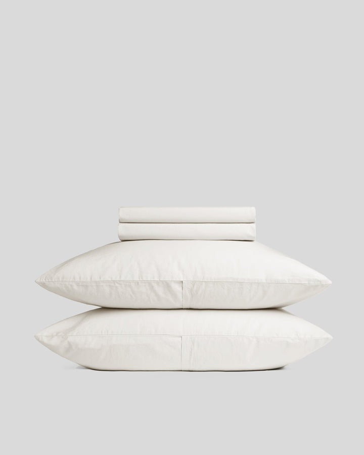 Percale Sheet Set - Cream F/Q