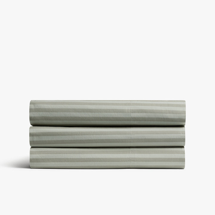 Percale Top Sheet (Moss Stripe)