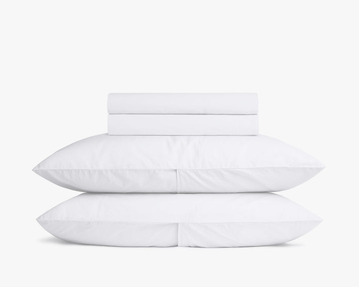 Percale Sheet Set - White F/Q